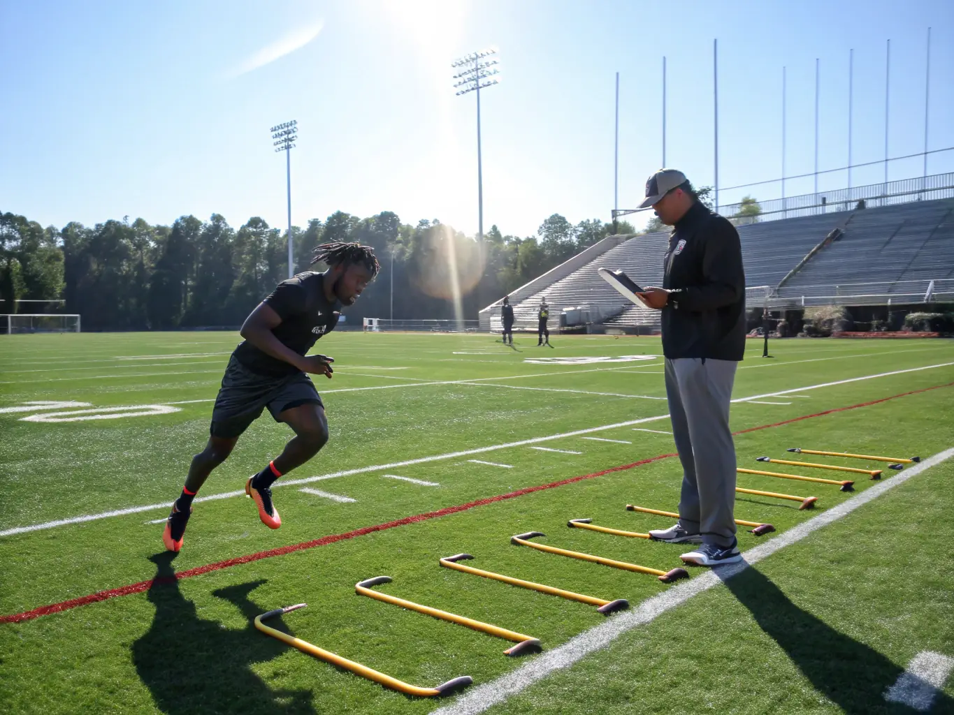 A student athlete practicing a disciplined training routine, demonstrating focus and commitment to improving their skills and achieving their goals.